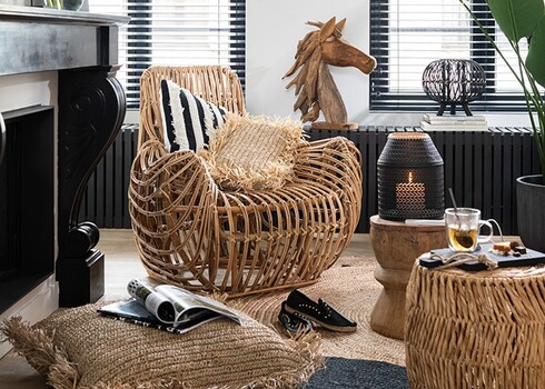 Tumba HYACINTH naturaalne, 41x41xH42 cm