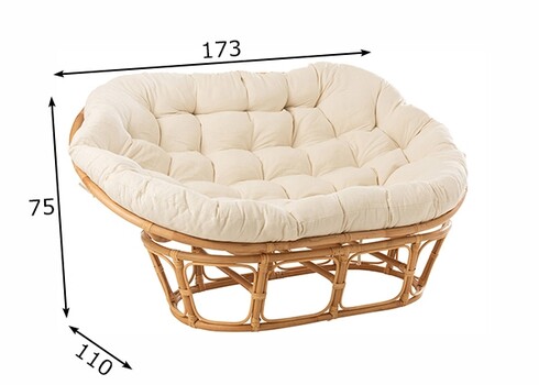 Diivan CELINE beež / helepruun, 173x110xH75 cm