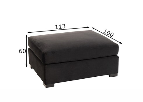 Tumba NOIR must, 113x100xH60 cm