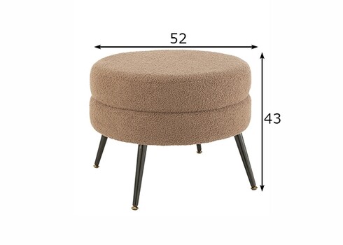 Tumba TEDDY pruun, 52x52xH43 cm