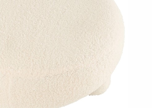 Tumba TEDDY valge buklee, 52x52xH28 cm