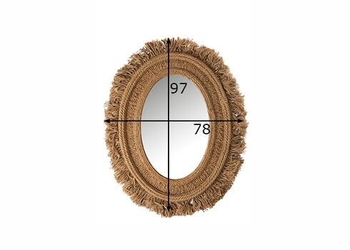 Peegel DŽUUT naturaalne, 97x4xH78 cm