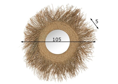 Peegel DAAN pruun, 105x5xH105 cm