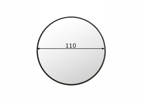 Peegel MONA must, 110x3xH110 cm