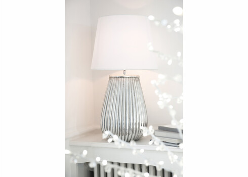 Lauavalgusti EARTHEN hõbe / valge, 44x44xH82 cm, E27