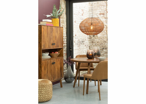 Rippvalgusti GERI pruun / must, 59x59xH148 cm, E27