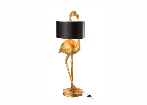 Põrandavalgusti FLAMINGO kuldne / must, 55x41xH139 cm, E27