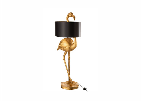 Põrandavalgusti FLAMINGO kuldne / must, 55x41xH139 cm, E27