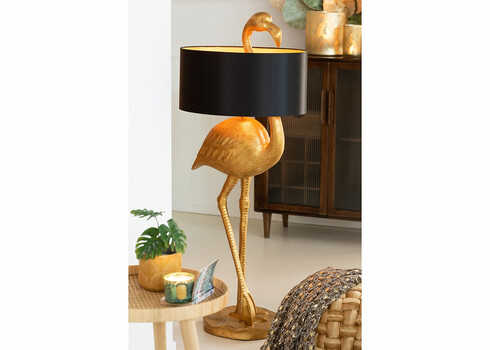 Põrandavalgusti FLAMINGO kuldne / must, 55x41xH139 cm, E27