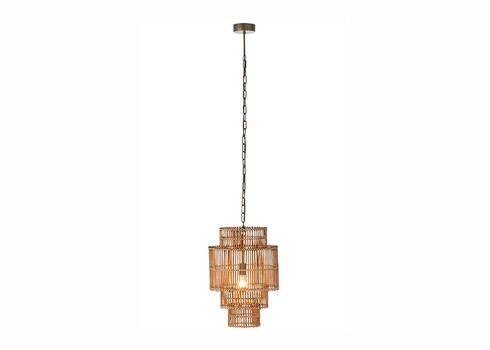Rippvalgusti BAMBOO naturaalne, 37x37xH142 cm, E27