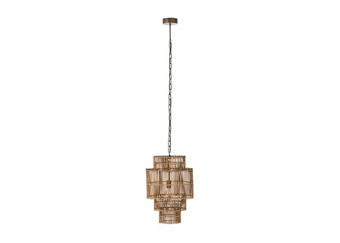 Rippvalgusti BAMBOO naturaalne, 37x37xH142 cm, E27