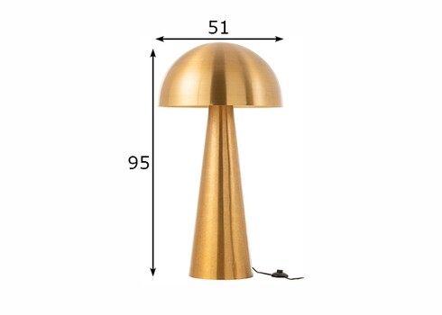 Põrandavalgusti MUSHROOM kuldne, 51x51xH95 cm, E27