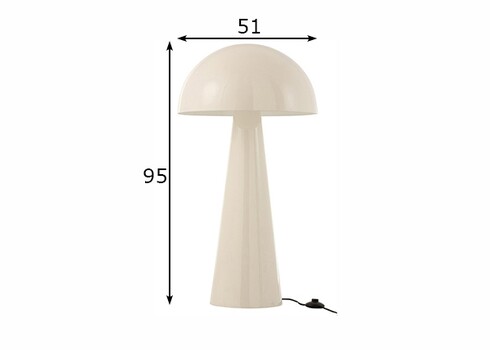 Põrandavalgusti MUSHROOM valge, 51x51xH95 cm, E27