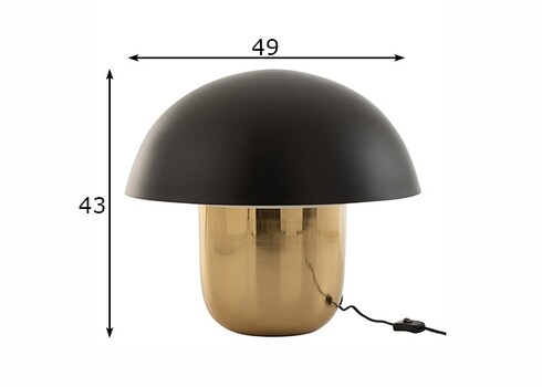 Lauavalgusti GOLDIE must / kuldne, 49x49xH43 cm, E27