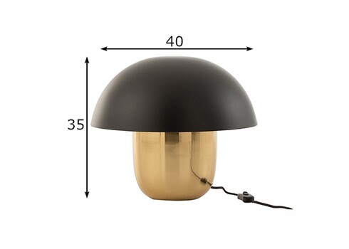 Lauavalgusti GOLDIE must / kuldne, 40x40xH34 cm, E27