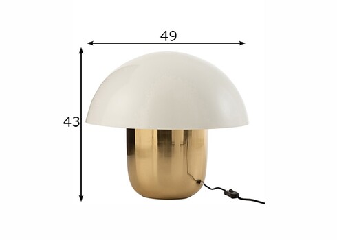 Lauavalgusti GOLDIE valge / kuldne, 49x49xH43 cm, E27