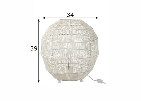 Lauavalgusti BLANCA valge, 34x34xH39 cm, E27