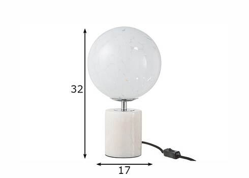 Lauavalgusti DANY valge, 17x17xH32 cm, E14