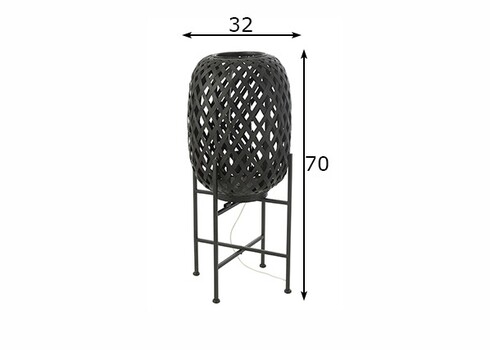 Lauavalgusti YARTA must, 32x32xH70 cm, E27