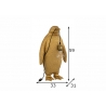 Põrandavalgusti PENGUIN kuldne, 33x31xH59 cm