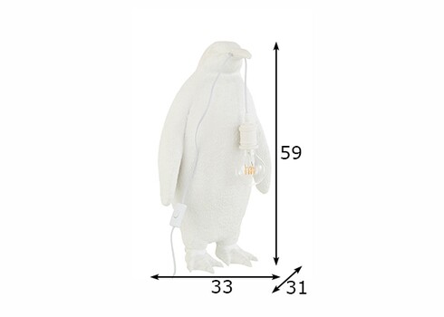 Põrandavalgusti PENGUIN valge, 33x31xH59 cm, E27