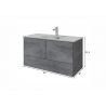 Valamukapp + klaasvalamu 943 tumehall, 99x45x53 cm