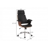 Kontoritool MANHATTAN pruun / must, 64x74xH113-123 cm