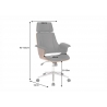 Kontoritool MANHATTAN pruun / must, 64x74xH113-123 cm