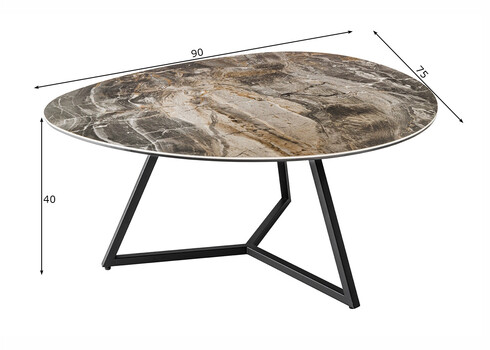 Diivanilaud MARVELOUS pruun, 90x75xH40 cm