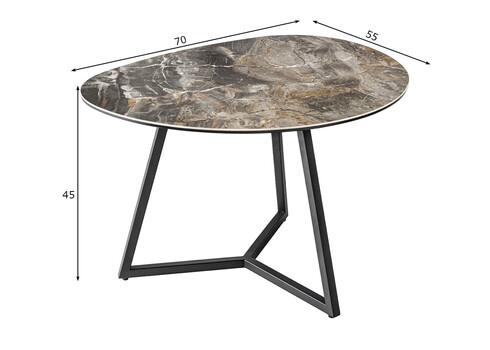 Diivanilaud MARVELOUS pruun, 70x555xH45 cm