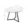 Diivanilaud MARVELOUS valge, 70x55xH45 cm
