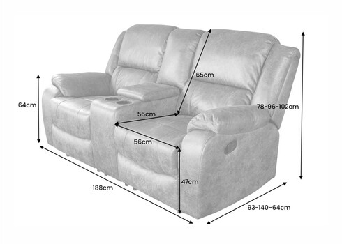 Diivan HOLLYWOOD pruun, 188x164xH102 cm