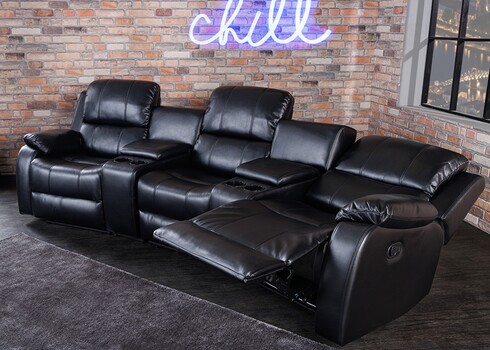 Diivan HOLLYWOOD must, 295x165xH101 cm