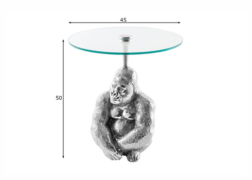 Diivanilaud KONG hõbe, D45xH50 cm
