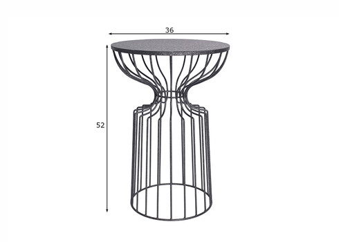 Diivanilaud VARIATION must, D36xH52 cm