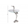 Diivanilaud STORK hõbe, D50xH88 cm