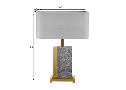 Lauavalgusti ELEGANCIA hall / kuldne, 45x22xH65 cm