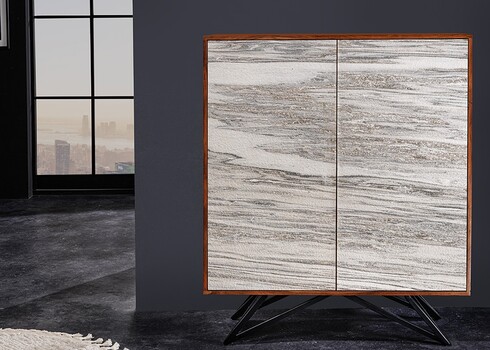 Kummut SOUL naturaalne hall kivi / pruun, 100x38xH120 cm