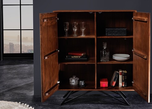 Kummut SOUL naturaalne hall kivi / pruun, 100x38xH120 cm