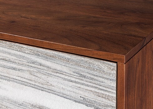 Kummut SOUL naturaalne hall kivi / pruun, 100x38xH120 cm