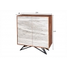 Kummut SOUL naturaalne hall kivi / pruun, 100x38xH120 cm