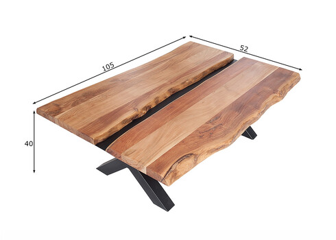 Diivanilaud AMAZONAS pruun, 105x52xH40 cm