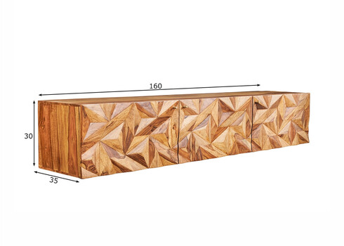 Tv-alus ALPINE sheesham, 160x35xH30 cm