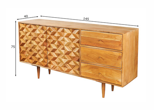 Kummut ALPINE sheesham, 145x40xH75 cm