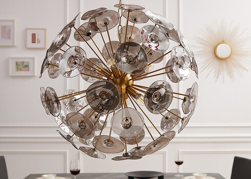 Rippvalgusti INFINITY kuldne, 65x65xH150 cm