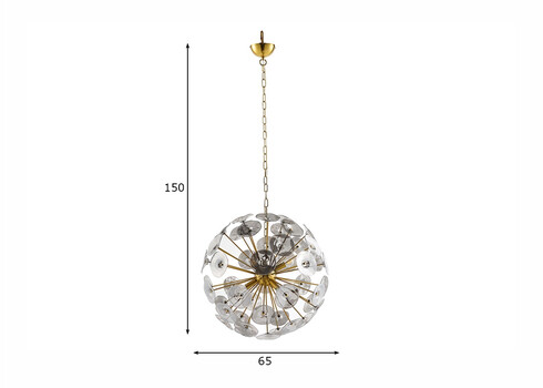 Rippvalgusti INFINITY kuldne, 65x65xH150 cm