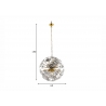 Rippvalgusti INFINITY kuldne, 65x65xH150 cm