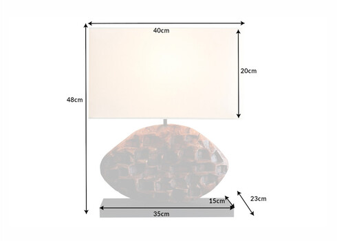 Lauavalgusti REEF valge / pruun, 40x23xH48 cm