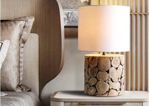 Lauavalgusti PURE NATURE valge / pruun, 27x27xH45 cm