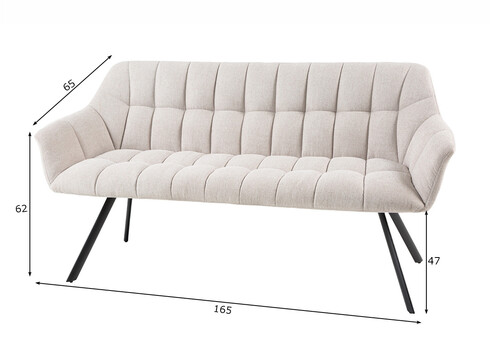 Pink PAPILLON helebeež, 165x65xH85 cm